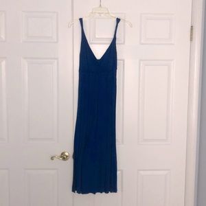 GAP blue midi wrap front dress.  Jersey weight, 100% rayon